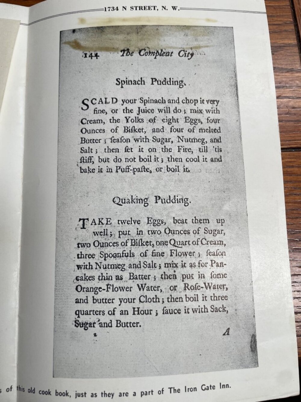 Iron Gate Inn Historical Menu & Brochure - Picture 6 of 6